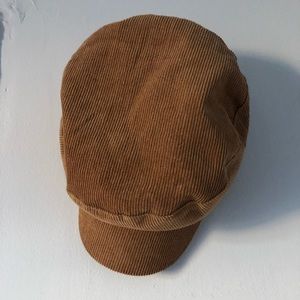 Corduroy camel brown hat